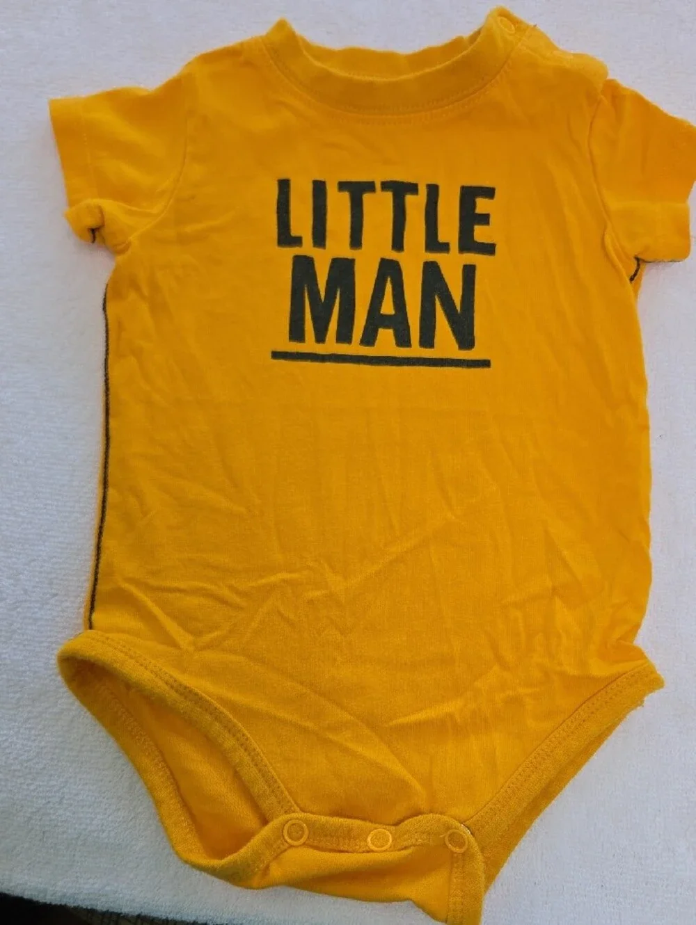 Carter's Navy Legging With Yellow Little Man Onsie Sz 3m
